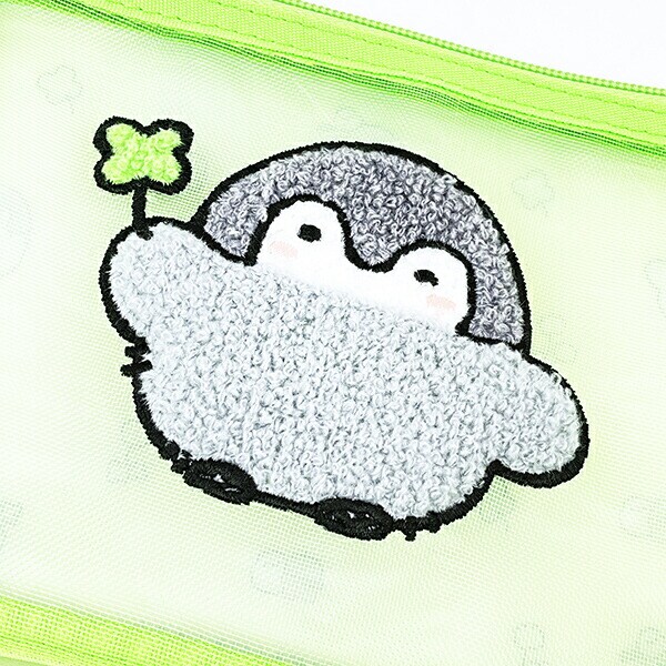 コウペンちゃん サガラ刺繍メッシュポーチ みどり