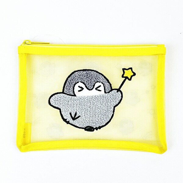 コウペンちゃん サガラ刺繍メッシュポーチ きいろ