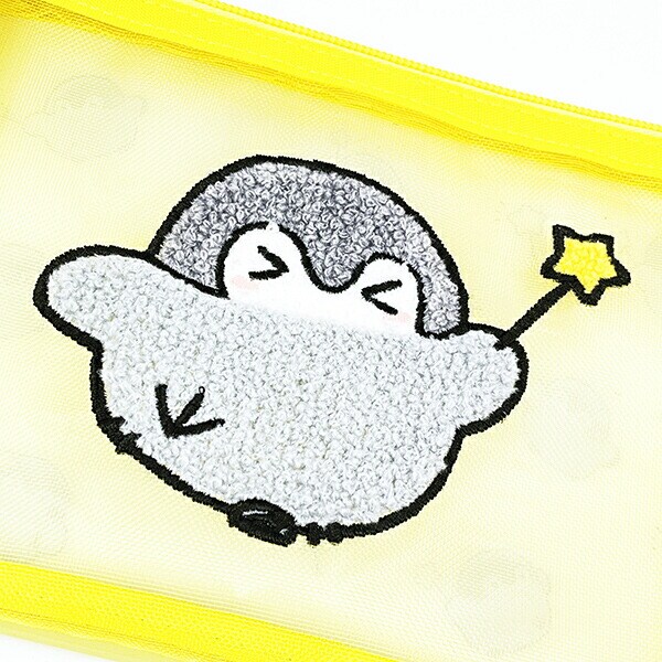 コウペンちゃん サガラ刺繍メッシュポーチ きいろ