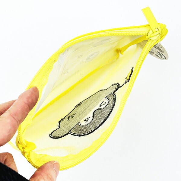 コウペンちゃん サガラ刺繍メッシュポーチ きいろ