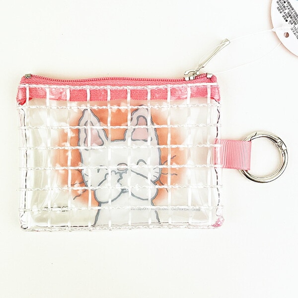 ノンタン クリアミニポーチ ピンク