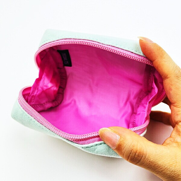 スヌーピー ウッドストック パフプリントミニポーチ ミントグリーン SNOOPY