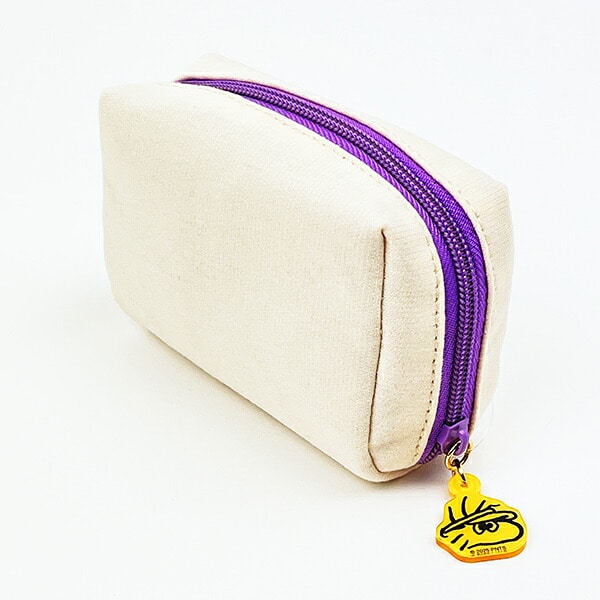 スヌーピー ウッドストック パフプリントミニポーチ アイボリー SNOOPY