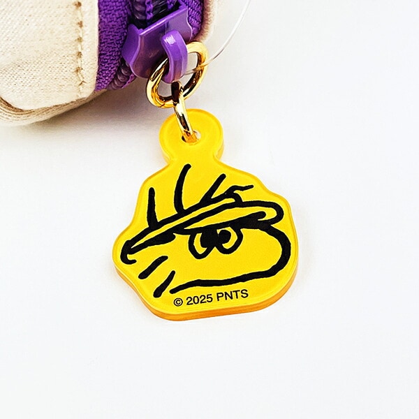 スヌーピー ウッドストック パフプリントミニポーチ アイボリー SNOOPY