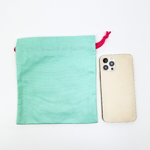 スヌーピー ウッドストック サガラ刺繍巾着 ミントグリーン SNOOPY