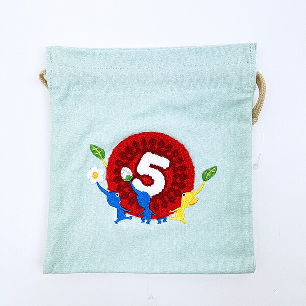 ピクミン サガラ刺?巾着 ライトブルー