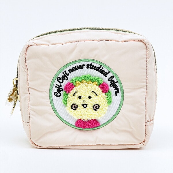 コジコジ スクエアサガラ刺繍ポーチ ピンク