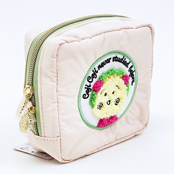 コジコジ スクエアサガラ刺繍ポーチ ピンク