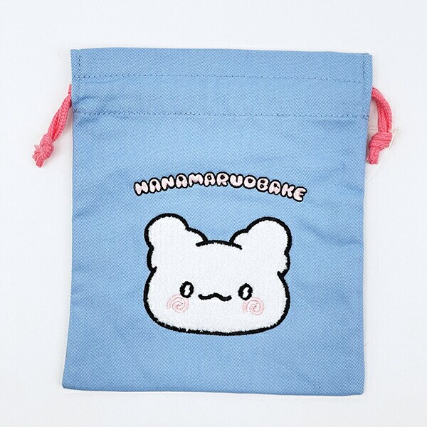 サンリオ はなまるおばけ サガラ刺繍巾着 ブルー Sanrio