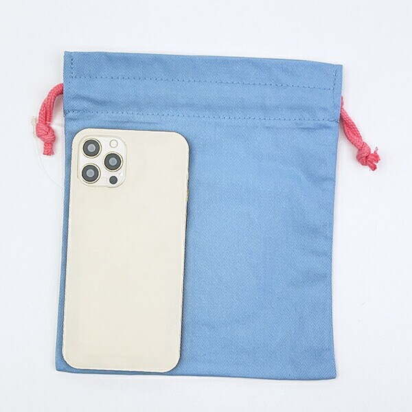 サンリオ はなまるおばけ サガラ刺繍巾着 ブルー Sanrio