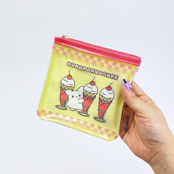 サンリオ はなまるおばけ フラットスクエアポーチ イエロー Sanrio