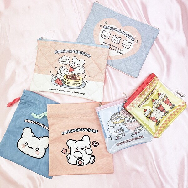 サンリオ はなまるおばけ フラットスクエアポーチ イエロー Sanrio