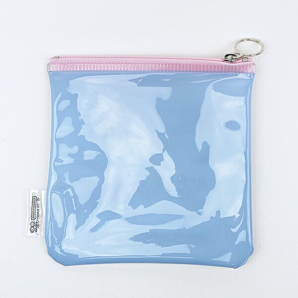 サンリオ はなまるおばけ フラットスクエアポーチ ブルー Sanrio