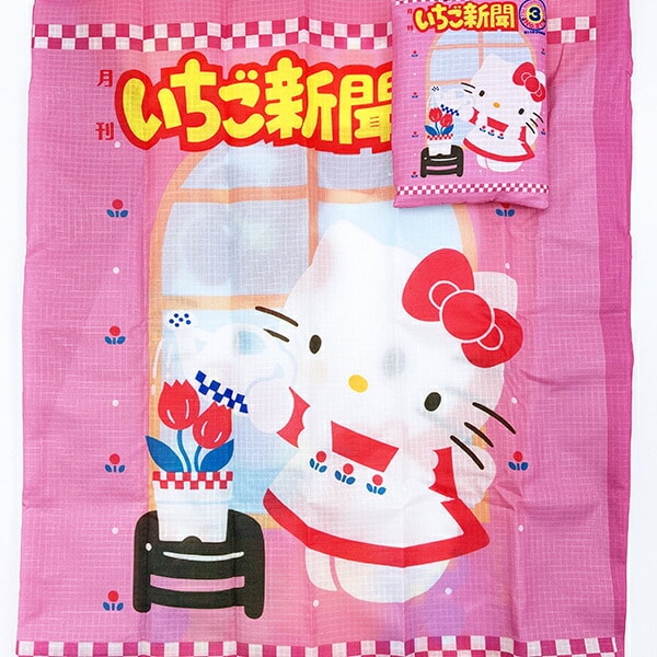 サンリオ いちご新聞 50th tetemo エコバッグ ピンク＆レッド Sanrio