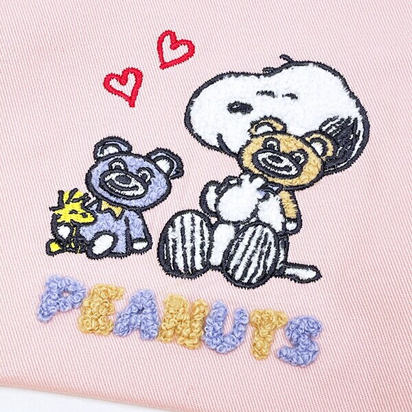 スヌーピー サガラ刺しゅう巾着 パステル SNOOPY