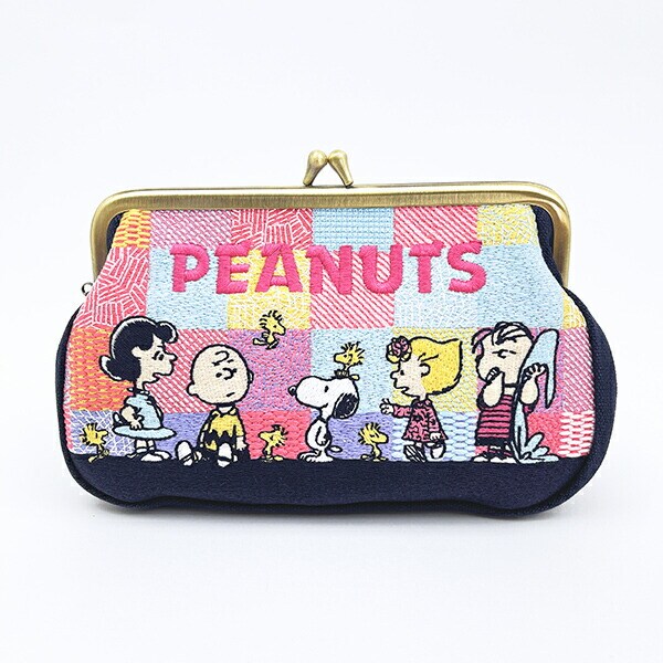 スヌーピー 畳刺繍ペンポーチ がま口 フレンズ SNOOPY