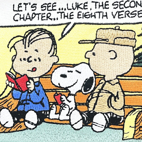 スヌーピー 畳刺繍ペンポーチ がま口 ピクニック SNOOPY