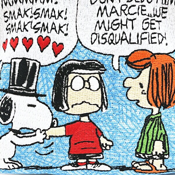 スヌーピー 畳刺繍ミニポーチ がま口 ハート SNOOPY