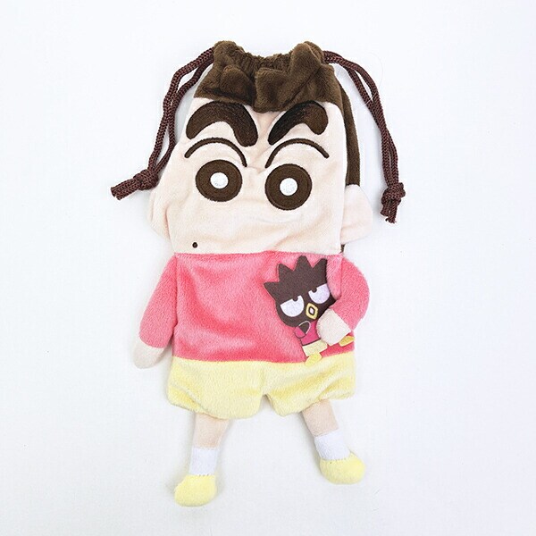 サンリオ バッドばつ丸 × クレヨンしんちゃん ぬいぐるみ巾着 sanrio