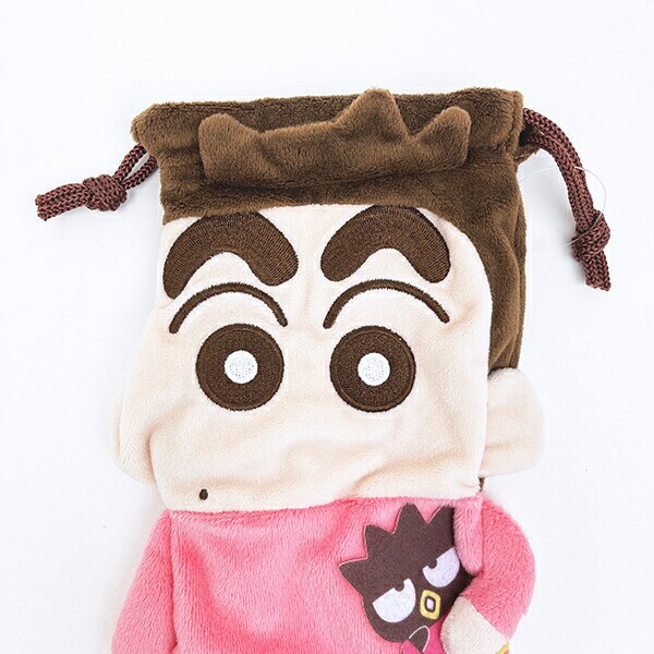 サンリオ バッドばつ丸 × クレヨンしんちゃん ぬいぐるみ巾着 sanrio