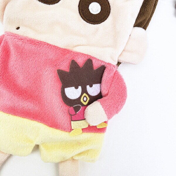 サンリオ バッドばつ丸 × クレヨンしんちゃん ぬいぐるみ巾着 sanrio