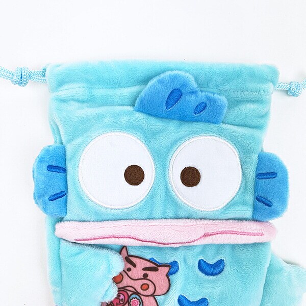 サンリオ ハンギョドン × クレヨンしんちゃん ぶりぶりざえもん ぬいぐるみ巾着 sanrio