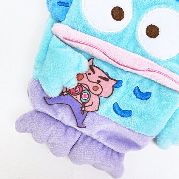 サンリオ ハンギョドン × クレヨンしんちゃん ぶりぶりざえもん ぬいぐるみ巾着 sanrio