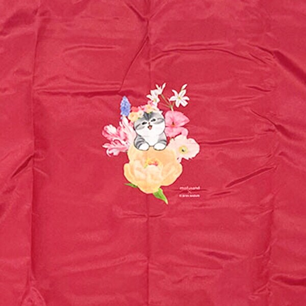 モフサンド × 日比谷花壇 エコバッグ Frilly レッド mofusand