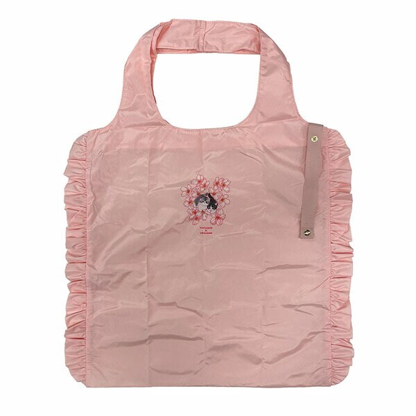 モフサンド × 日比谷花壇 エコバッグ Frilly ピンク mofusand