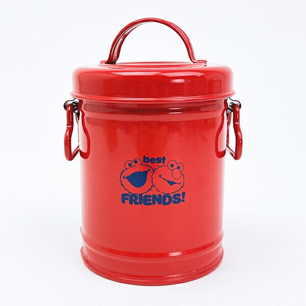 セサミストリート クッキーモンスター エルモ ダストボックス型ペンスタンド レッド