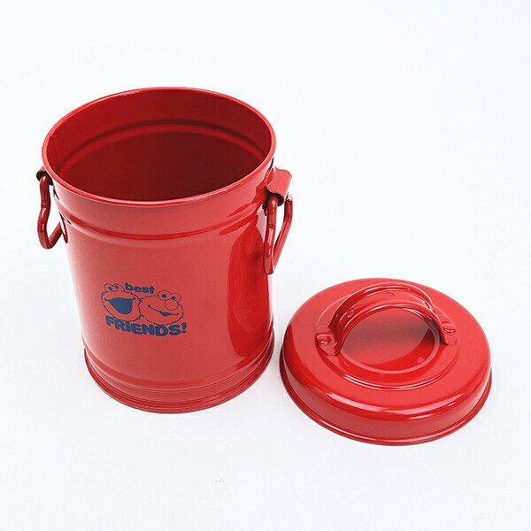 セサミストリート クッキーモンスター エルモ ダストボックス型ペンスタンド レッド