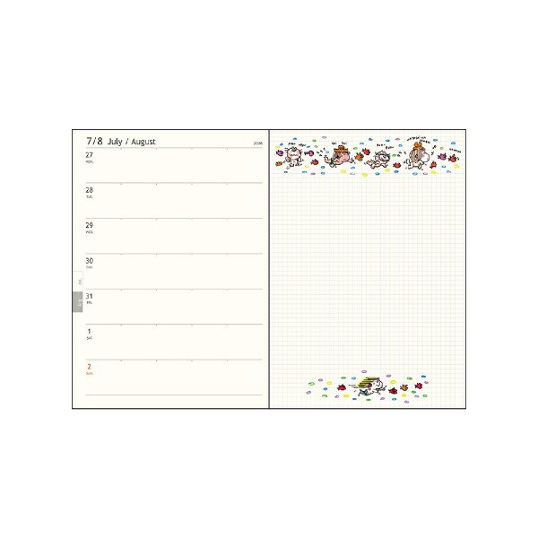 水森亜土 手帳週間(B6) ストーリーブック (ピンク) 日本製