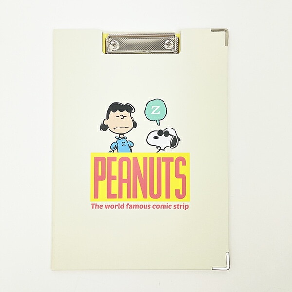 スヌーピー 2つ折りクリップボード(A4) アイボリー 文具 ファイル SNOOPY