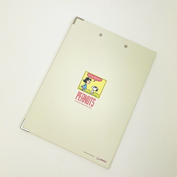 スヌーピー 2つ折りクリップボード(A4) アイボリー 文具 ファイル SNOOPY