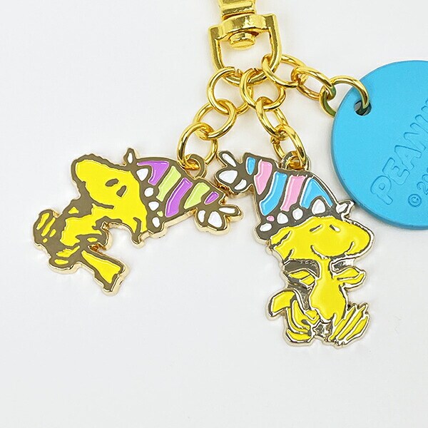 スヌーピー ウッドストック 3連キーチャーム パーティーハット SNOOPY