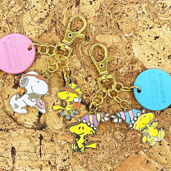 スヌーピー ウッドストック 3連キーチャーム パーティーハット SNOOPY