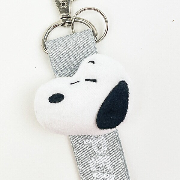 スヌーピー ストラップキーホルダー シルバー SNOOPY