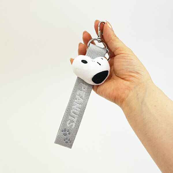 スヌーピー ストラップキーホルダー シルバー SNOOPY