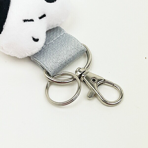 スヌーピー ストラップキーホルダー シルバー SNOOPY