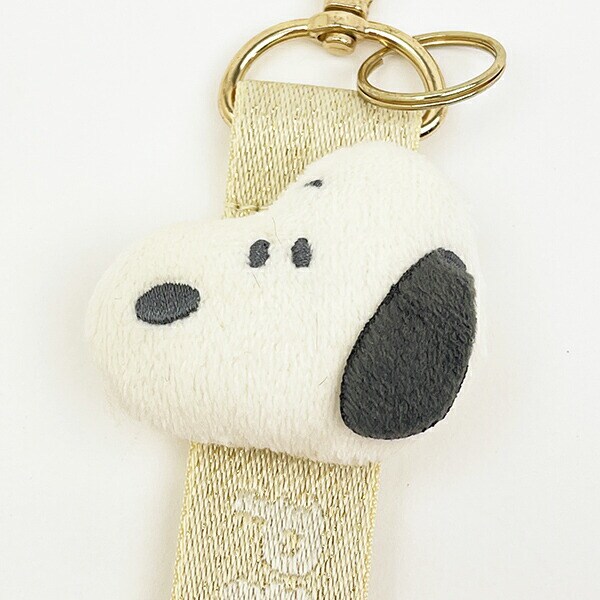 スヌーピー ストラップキーホルダー ゴールド SNOOPY