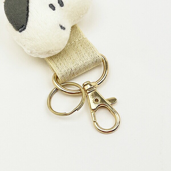 スヌーピー ストラップキーホルダー ゴールド SNOOPY