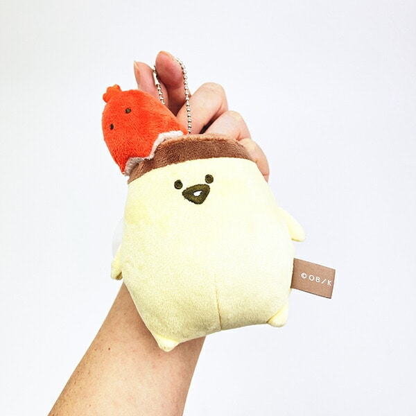 お文具さんといっしょ プリンさん 朝ごはん ぬいぐるみキーホルダー