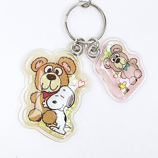 スヌーピー 2連エアキーホルダー （ブラウン） SNOOPY