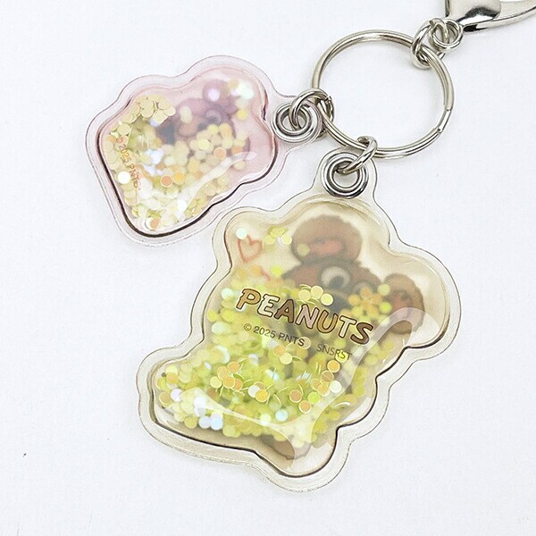 スヌーピー 2連エアキーホルダー （ブラウン） SNOOPY