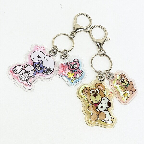 スヌーピー 2連エアキーホルダー （ブラウン） SNOOPY