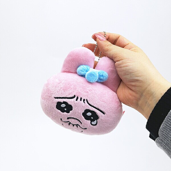 おぱんちゅうさぎ ぬいぐるみミラーキーホルダー おかお