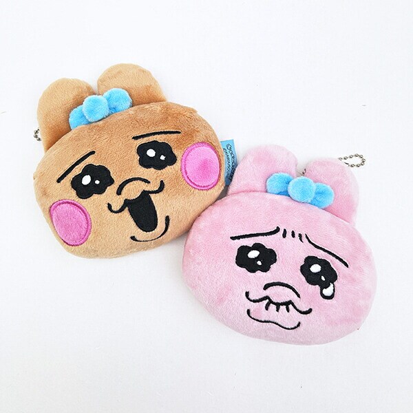 おぱんちゅうさぎ ぬいぐるみミラーキーホルダー おかお