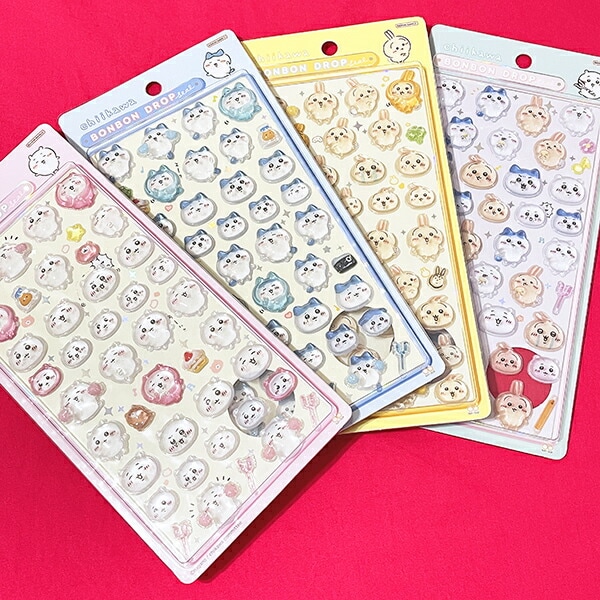 dショッピング |ちいかわ ハチワレ ボンボンドロップシール 文具