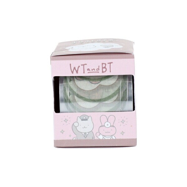 ホワイトタイガーとブラックタイガー ロールデコレーションシール メッセージ 文具