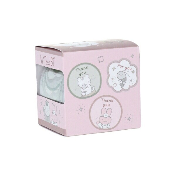 ホワイトタイガーとブラックタイガー ロールデコレーションシール メッセージ 文具